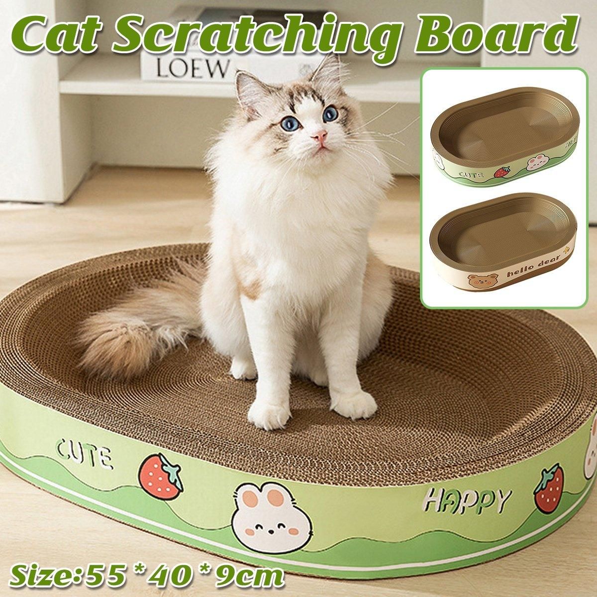 Extra-Large Oval Cat Scratching Board Durable Pet Toy Cat Kittens Wear Resistant - Bear V528-SCRATCHING-BOARD-BEAR-L-646566