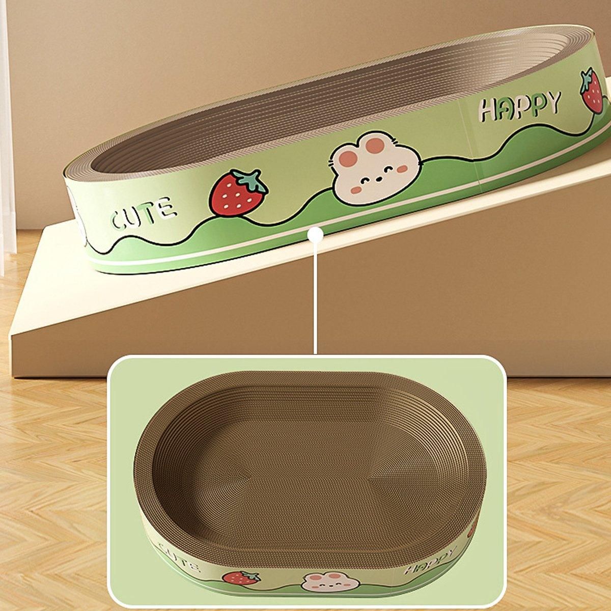 Extra-Large Oval Cat Scratching Board Durable Pet Toy Cat Kittens Wear Resistant - Bear V528-SCRATCHING-BOARD-BEAR-L-646566