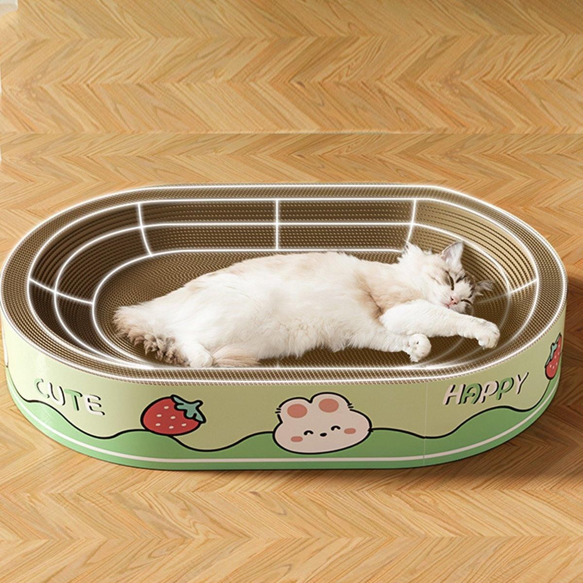 Extra-Large Oval Cat Scratching Board Durable Pet Toy Cat Kittens Wear Resistant - Bear V528-SCRATCHING-BOARD-BEAR-L-646566