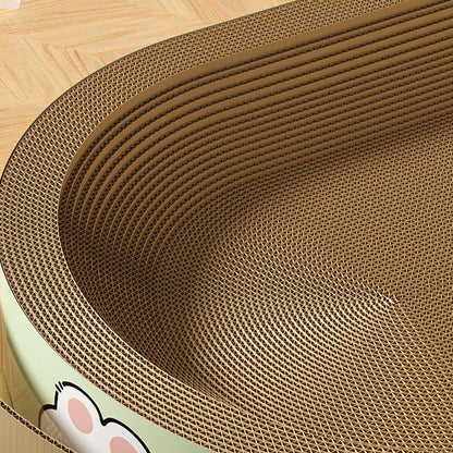Extra-Large Oval Cat Scratching Board Durable Pet Toy Cat Kittens Wear Resistant - Bear V528-SCRATCHING-BOARD-BEAR-L-646566