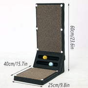 L-shaped Cat Scratching Board Vertical Claw Toy Cat Scratcher for Pet Playtime - Black V528-SCRATCHING-BOARD-BLACK-403734