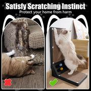 L-shaped Cat Scratching Board Vertical Claw Toy Cat Scratcher for Pet Playtime - Black V528-SCRATCHING-BOARD-BLACK-403734