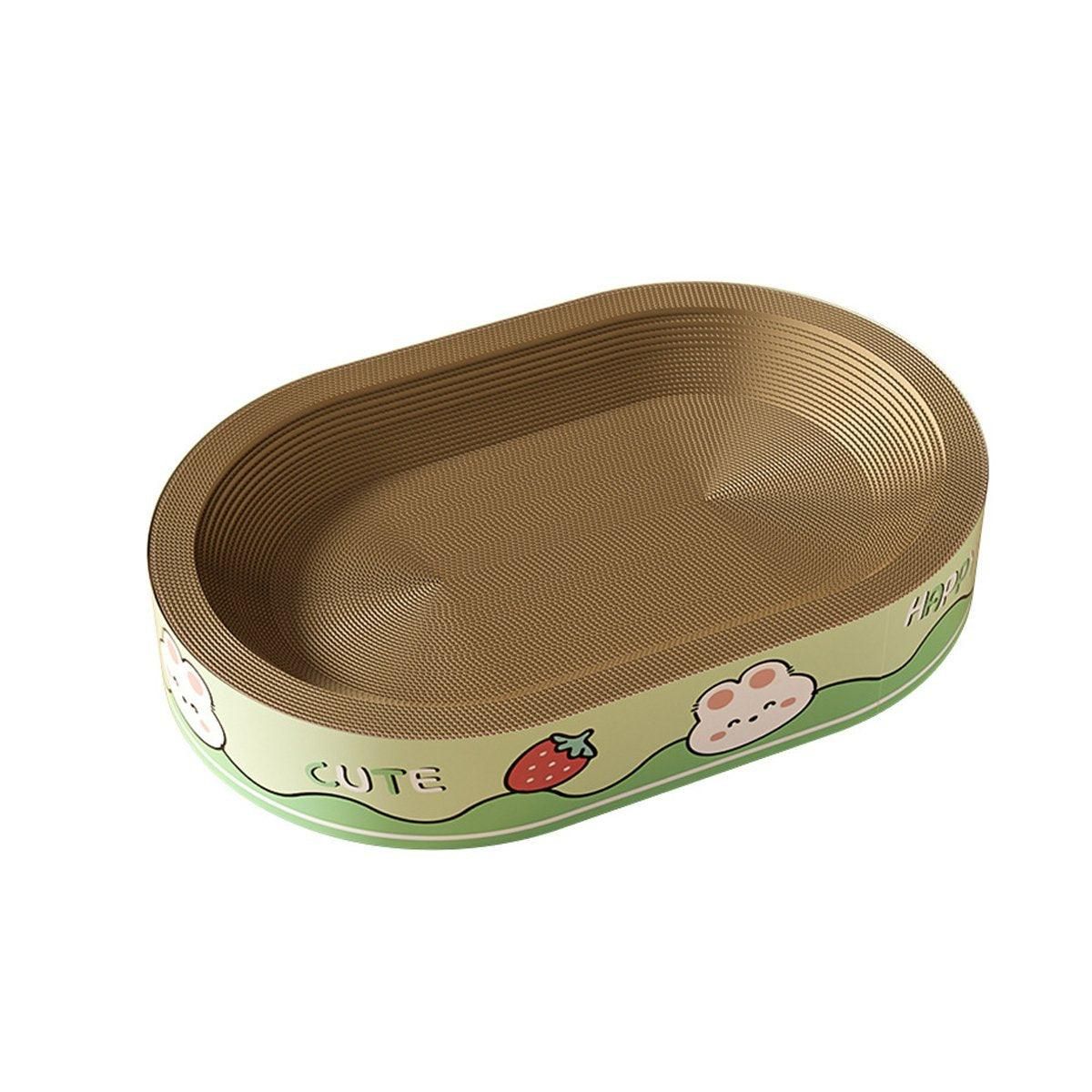 Extra-Large Oval Cat Scratching Board Durable Pet Toy Cat Kittens Wear Resistant - Rabbit V528-SCRATCHING-BOARD-RABBIT-L-273761