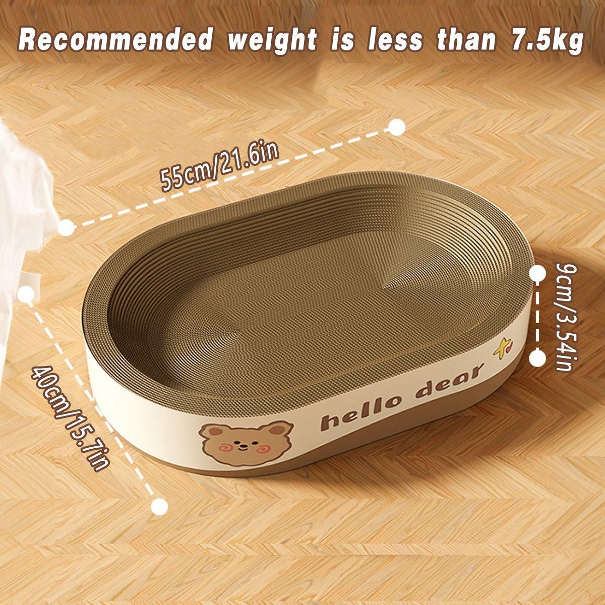 Extra-Large Oval Cat Scratching Board Durable Pet Toy Cat Kittens Wear Resistant - Rabbit V528-SCRATCHING-BOARD-RABBIT-L-273761