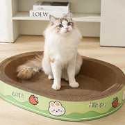 Extra-Large Oval Cat Scratching Board Durable Pet Toy Cat Kittens Wear Resistant - Rabbit V528-SCRATCHING-BOARD-RABBIT-L-273761