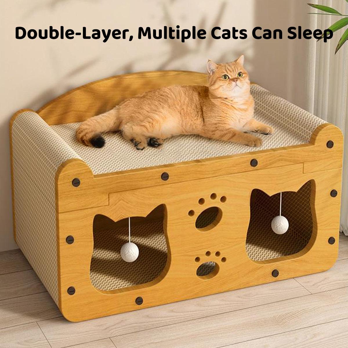 Cat Scratching Board Nest All in One Wear Resistant House Cat Scratching Toy V528-SCRATCHING-BOARD-SCMT-128776