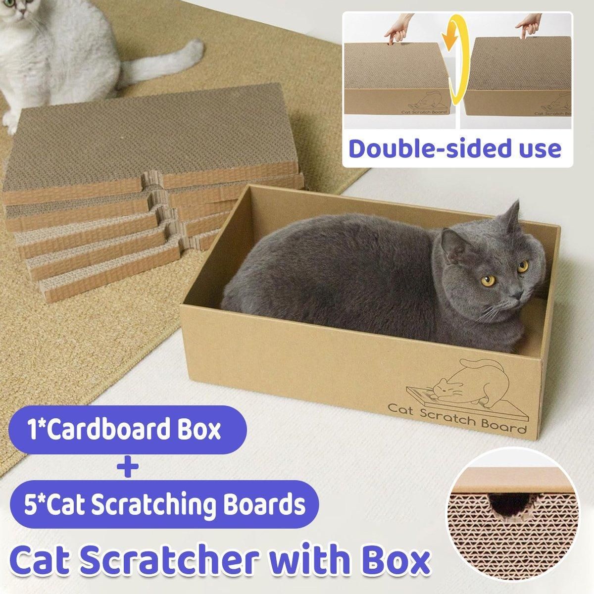 Eco-Friendly Corrugated Cardboard Cat Scratcher Cartoon Design and Play Hole V528-SCRATCHING-POST-329217