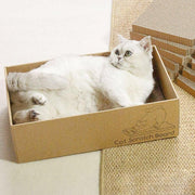 Eco-Friendly Corrugated Cardboard Cat Scratcher Cartoon Design and Play Hole V528-SCRATCHING-POST-329217