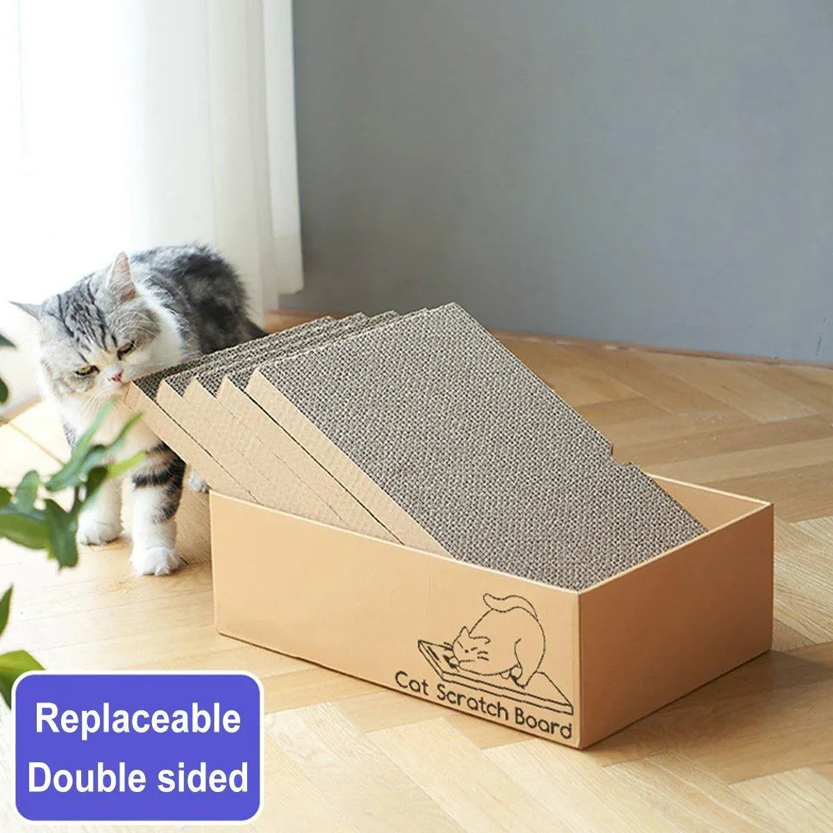 Eco-Friendly Corrugated Cardboard Cat Scratcher Cartoon Design and Play Hole V528-SCRATCHING-POST-329217