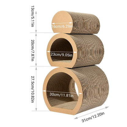 3pcs Cat Scratching Tunnel Wearable Claw Sharpening Toys for Cats Pet Play V528-SCRATCHING-POST-3PCS-851183