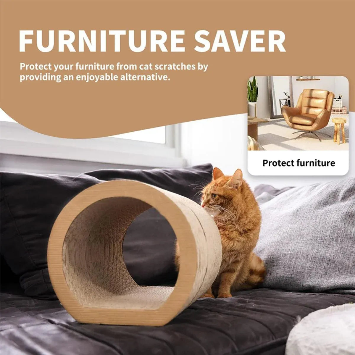 3pcs Cat Scratching Tunnel Wearable Claw Sharpening Toys for Cats Pet Play V528-SCRATCHING-POST-3PCS-851183