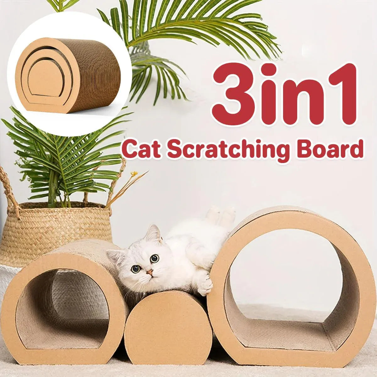 3pcs Cat Scratching Tunnel Wearable Claw Sharpening Toys for Cats Pet Play V528-SCRATCHING-POST-3PCS-851183