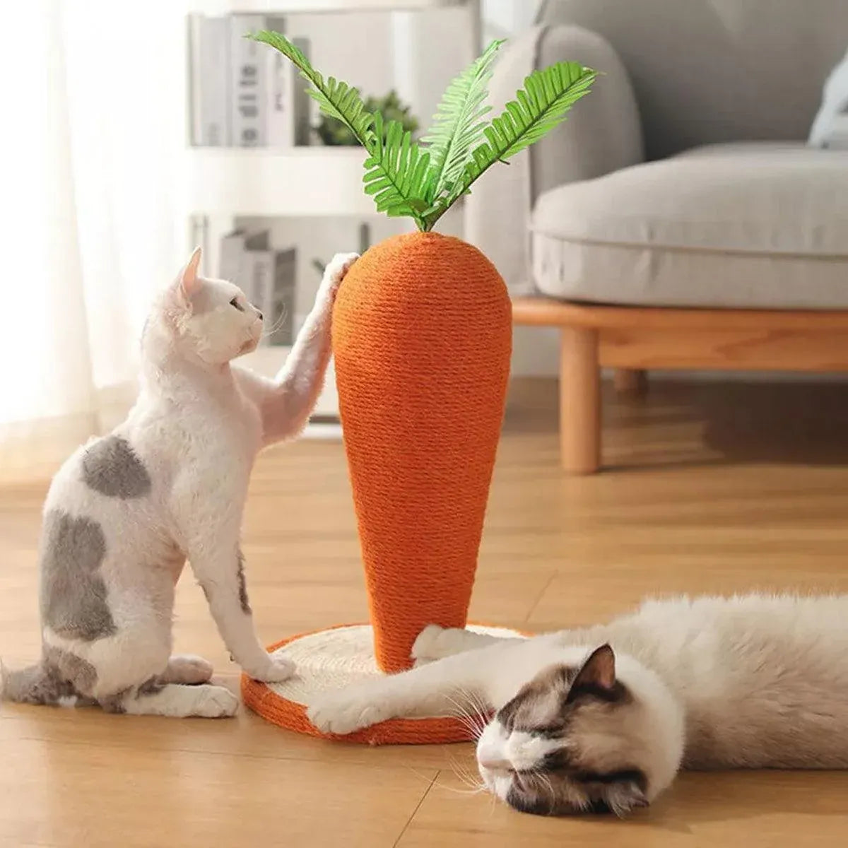 Carrot Cat Scratching Post Vertical Climbing Frame Interactive Toy for Cats V528-SCRATCHING-POST-CARROT-936507