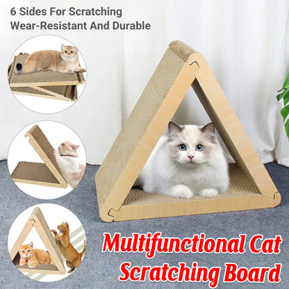 Triangular Cat Scratching Board Corrugated Paper Scratcher Pad Scraper Kitten V528-SCRATCHING-POST-S-851157