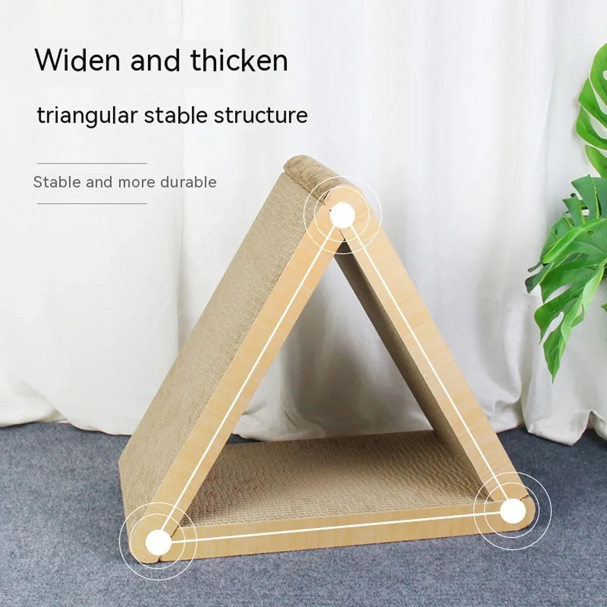 Triangular Cat Scratching Board Corrugated Paper Scratcher Pad Scraper Kitten V528-SCRATCHING-POST-S-851157