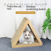 Triangular Cat Scratching Board Corrugated Paper Scratcher Pad Scraper Kitten V528-SCRATCHING-POST-S-851157