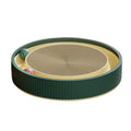 Cat Scratcher Lounge Bed Toy 40cm Round Foldable Cardboard Pad with Ball Track - Green V528-SCRATCHINGBOARD-GREEN-24477