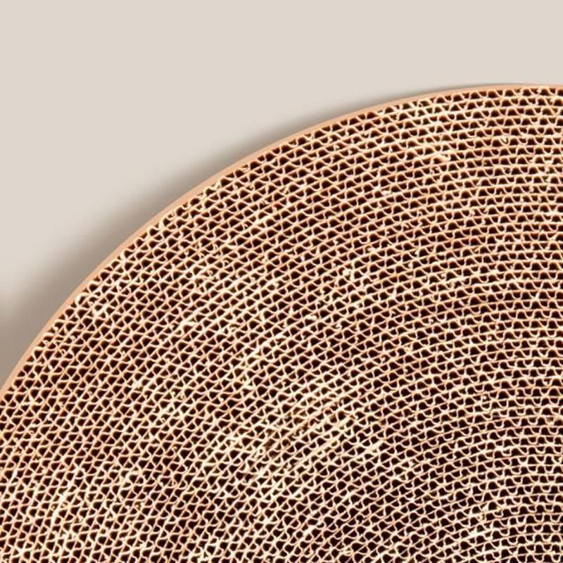 Cat Scratcher Lounge Bed Toy 40cm Round Foldable Cardboard Pad with Ball Track - Green V528-SCRATCHINGBOARD-GREEN-24477