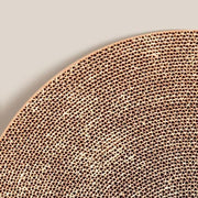 Cat Scratcher Lounge Bed Toy 40cm Round Foldable Cardboard Pad with Ball Track - White V528-SCRATCHINGBOARD-WHITE-73132