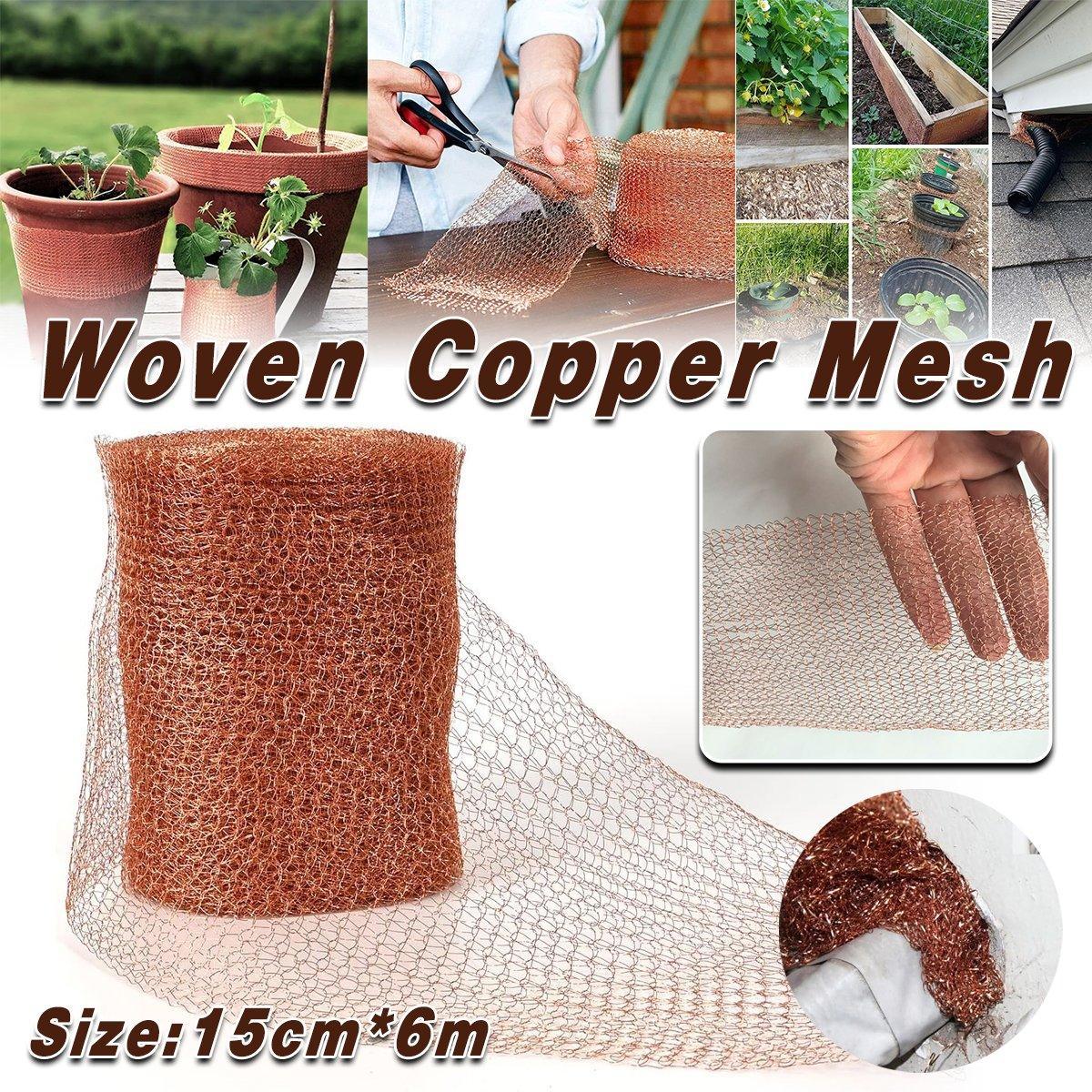 6 Metres Pure Copper Mesh Knitted Soffit Mesh Rats Rodent Slug Snail Control V528-SCREEN-NET-127MM-6M-433220