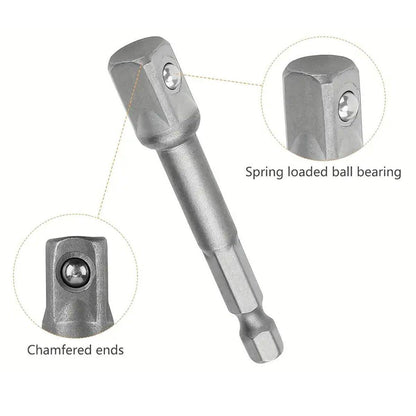 8pcs Hex Shank Socket Adapter Set 1/4 3/8 1/2 Inch Impact Driver Drill Bits V528-SCREW-ADAPTER-8PCS-826523