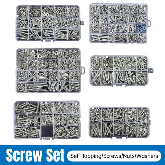 Household Self-tapping Screw Nut Gasket Box Set Multi-purpose Screw Assortment - F V528-SCREW-SET-F-182450