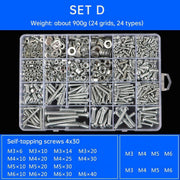Household Self-tapping Screw Nut Gasket Box Set Multi-purpose Screw Assortment - F V528-SCREW-SET-F-182450