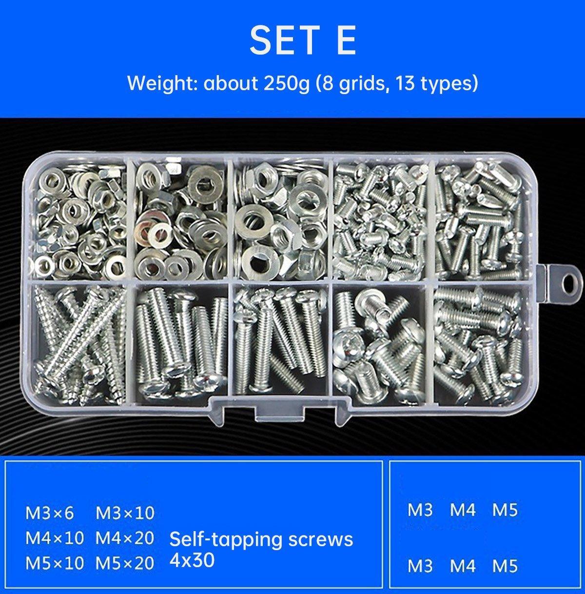 Household Self-tapping Screw Nut Gasket Box Set Multi-purpose Screw Assortment - F V528-SCREW-SET-F-182450