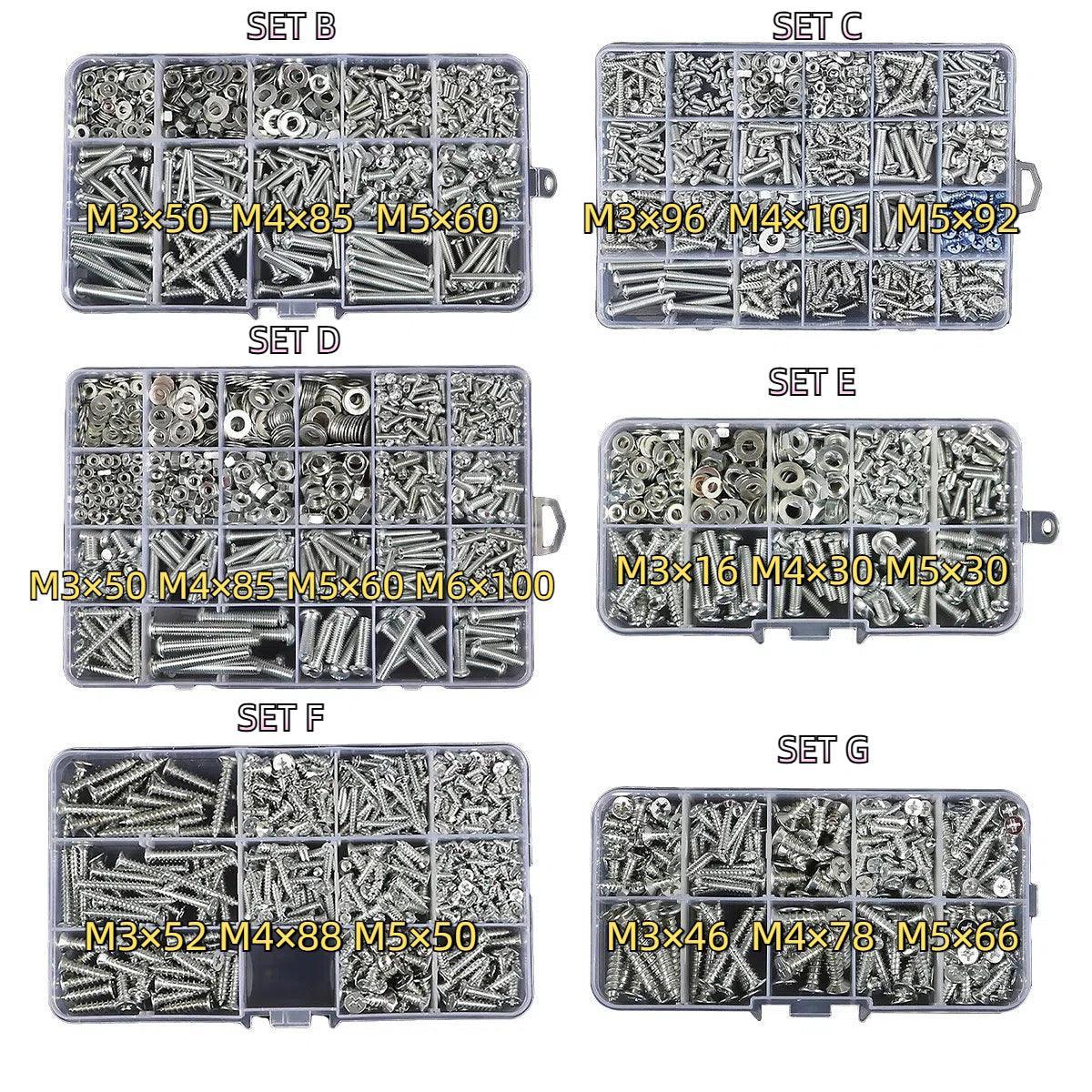 Household Self-tapping Screw Nut Gasket Box Set Multi-purpose Screw Assortment - G V528-SCREW-SET-G-572061