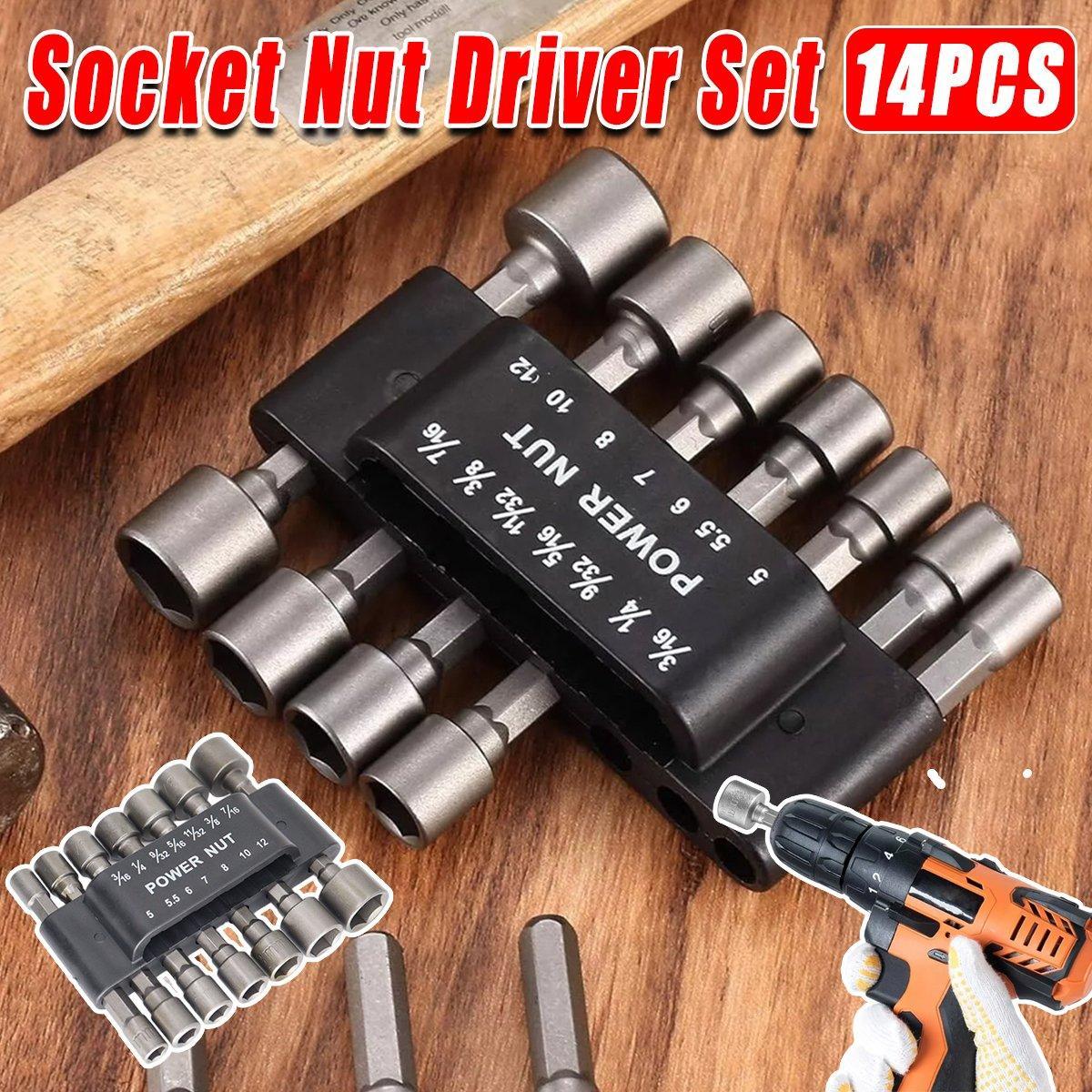 14PCS Hexagonal Handle Electric Screwdriver Set with Bits Drill Power Tool Kit V528-SCREWDRIVER-FITTING-14PCS-565206