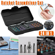 24in1 Ratchet Screwdriver Set Multifunctional Steel Wrench Tool Kit Household V528-SCREWDRIVER-SET-RS1-431594