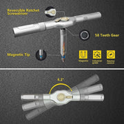 24in1 Ratchet Screwdriver Set Multifunctional Steel Wrench Tool Kit Household V528-SCREWDRIVER-SET-RS1-431594