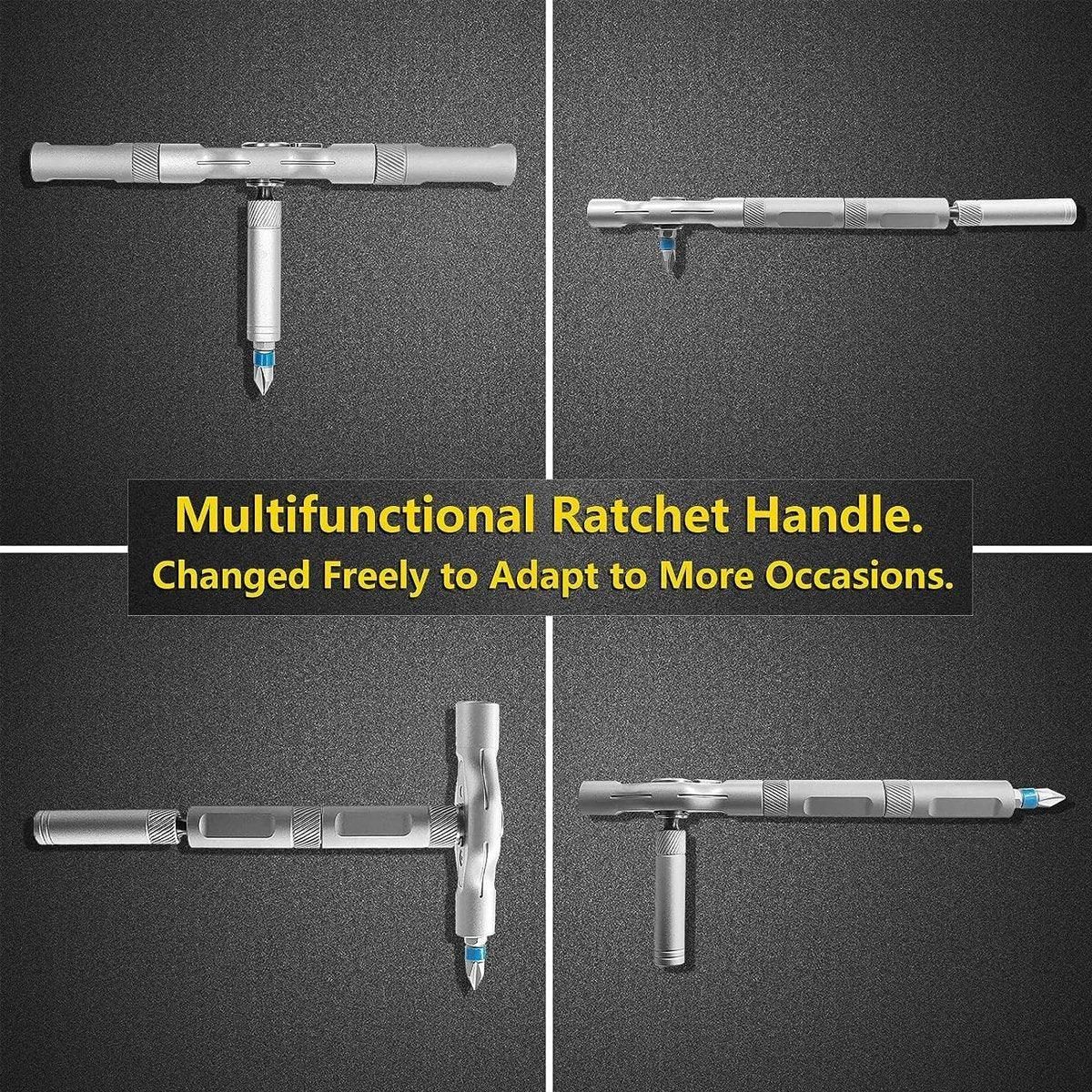 24in1 Ratchet Screwdriver Set Multifunctional Steel Wrench Tool Kit Household V528-SCREWDRIVER-SET-RS1-431594