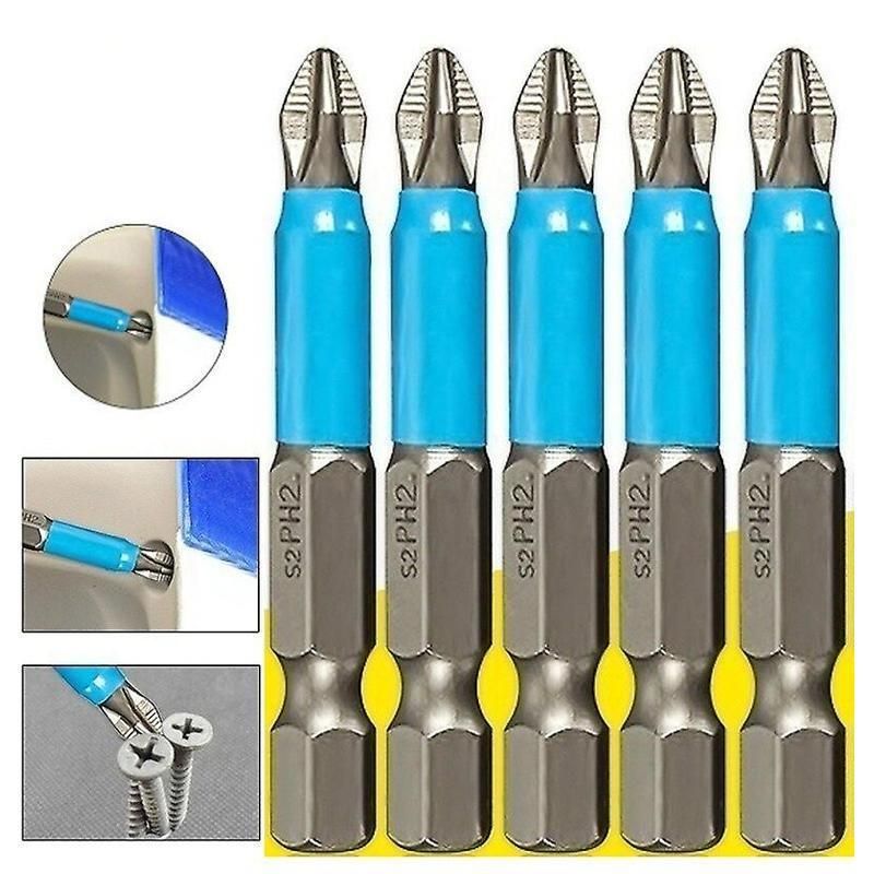 10PCS Anti Slip Electric Hex Shank 50mm PH2 Cross Head Screwdriver Bits Set V528-SCREWDRIVERBIT-10PCS-580712