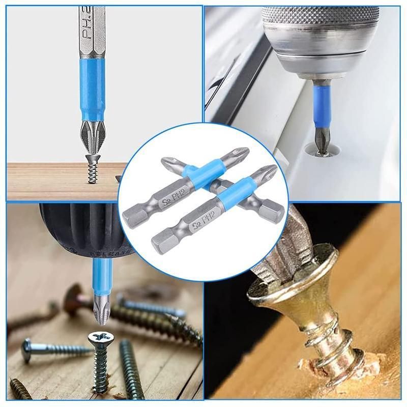 10PCS Anti Slip Electric Hex Shank 50mm PH2 Cross Head Screwdriver Bits Set V528-SCREWDRIVERBIT-10PCS-580712