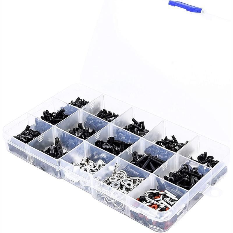 500PCS/Set RC Screws Box Repair Tool Kit for 1/10 HSP RC Car DIY Accessories V528-SCREWSBOX-500PCS-349637