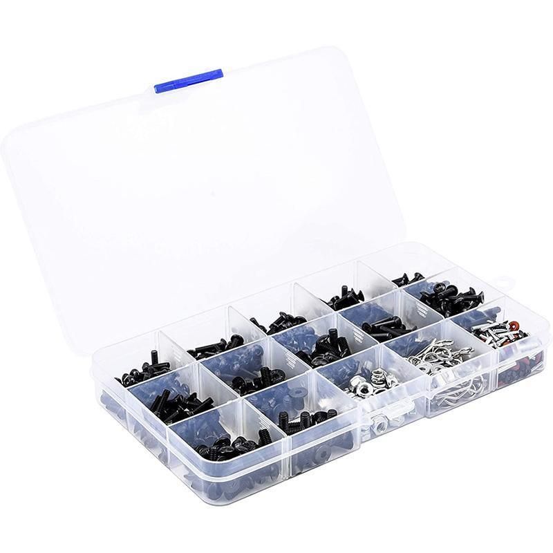 500PCS/Set RC Screws Box Repair Tool Kit for 1/10 HSP RC Car DIY Accessories V528-SCREWSBOX-500PCS-349637