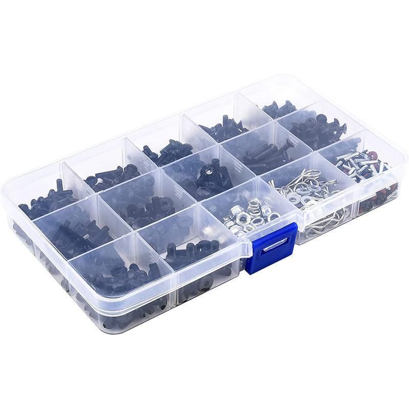 500PCS/Set RC Screws Box Repair Tool Kit for 1/10 HSP RC Car DIY Accessories V528-SCREWSBOX-500PCS-349637