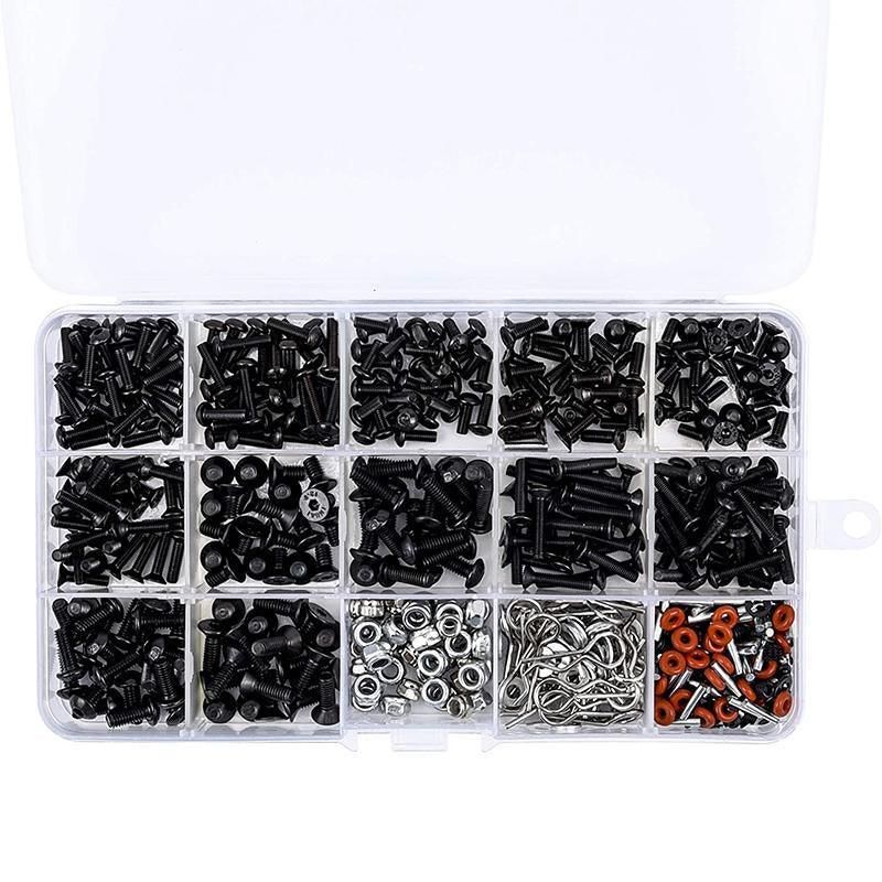 500PCS/Set RC Screws Box Repair Tool Kit for 1/10 HSP RC Car DIY Accessories V528-SCREWSBOX-500PCS-349637
