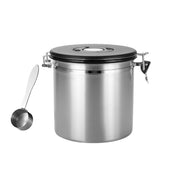 Coffee Powder Sealed Jar Airtight Storage Container for Kitchen Tea Sugar Beans - Silvery-1500ml V528-SEALED-JAR-1500ML-154897