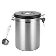 Coffee Powder Sealed Jar Airtight Storage Container for Kitchen Tea Sugar Beans - Silvery-1500ml V528-SEALED-JAR-1500ML-154897