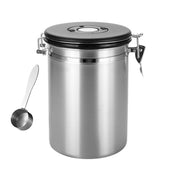 Coffee Powder Sealed Jar Airtight Storage Container for Kitchen Tea Sugar Beans - Silvery-1500ml V528-SEALED-JAR-1500ML-154897