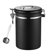 Coffee Powder Sealed Jar Airtight Storage Container for Kitchen Tea Sugar Beans - Silvery-1500ml V528-SEALED-JAR-1500ML-154897