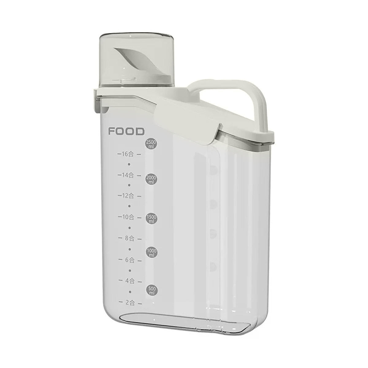 2Sizes Portable Transparent Grain Storage Jar Cat Food Rice Snack Tea Container - 2800ML