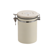 3 Sizes Stainless Steel Coffee Bean Powder Storage Jar Sealed Canister with Valve - 1.2L V528-SEALED-JAR-WHITE-1200ML-985704
