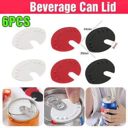 6Pcs Beverage Can Lid Cap Soda Soft Drink Snaps Tops Cover Lock Sealer Protector V528-SEALERPROTECTO-6PCS-457069