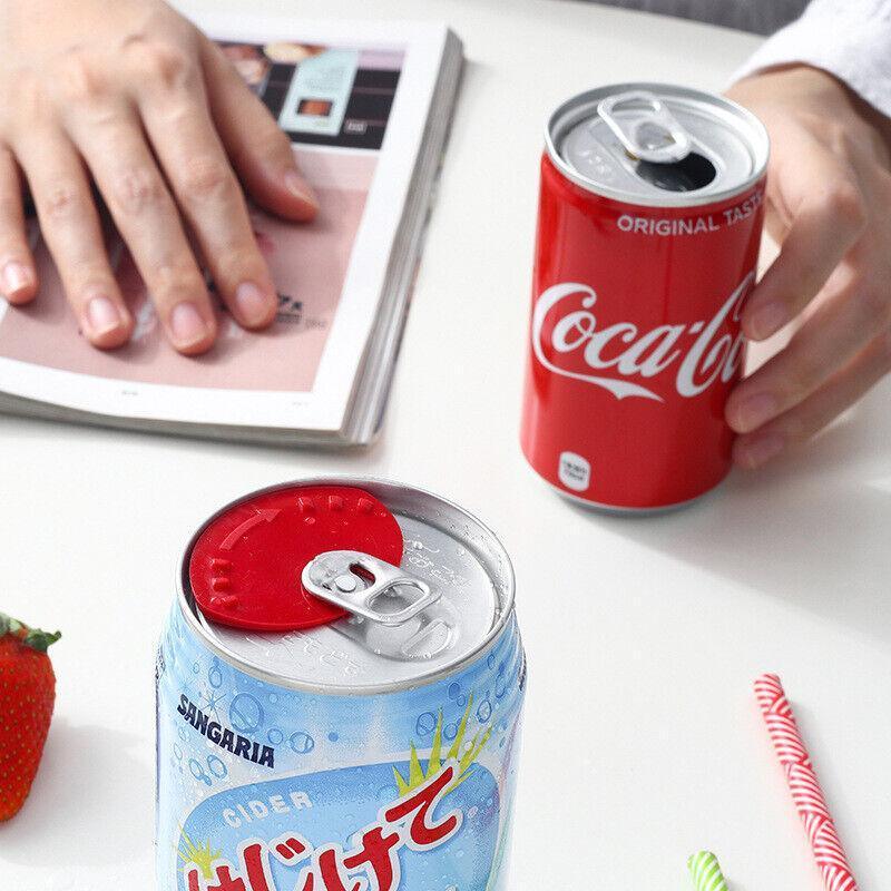 6Pcs Beverage Can Lid Cap Soda Soft Drink Snaps Tops Cover Lock Sealer Protector V528-SEALERPROTECTO-6PCS-457069