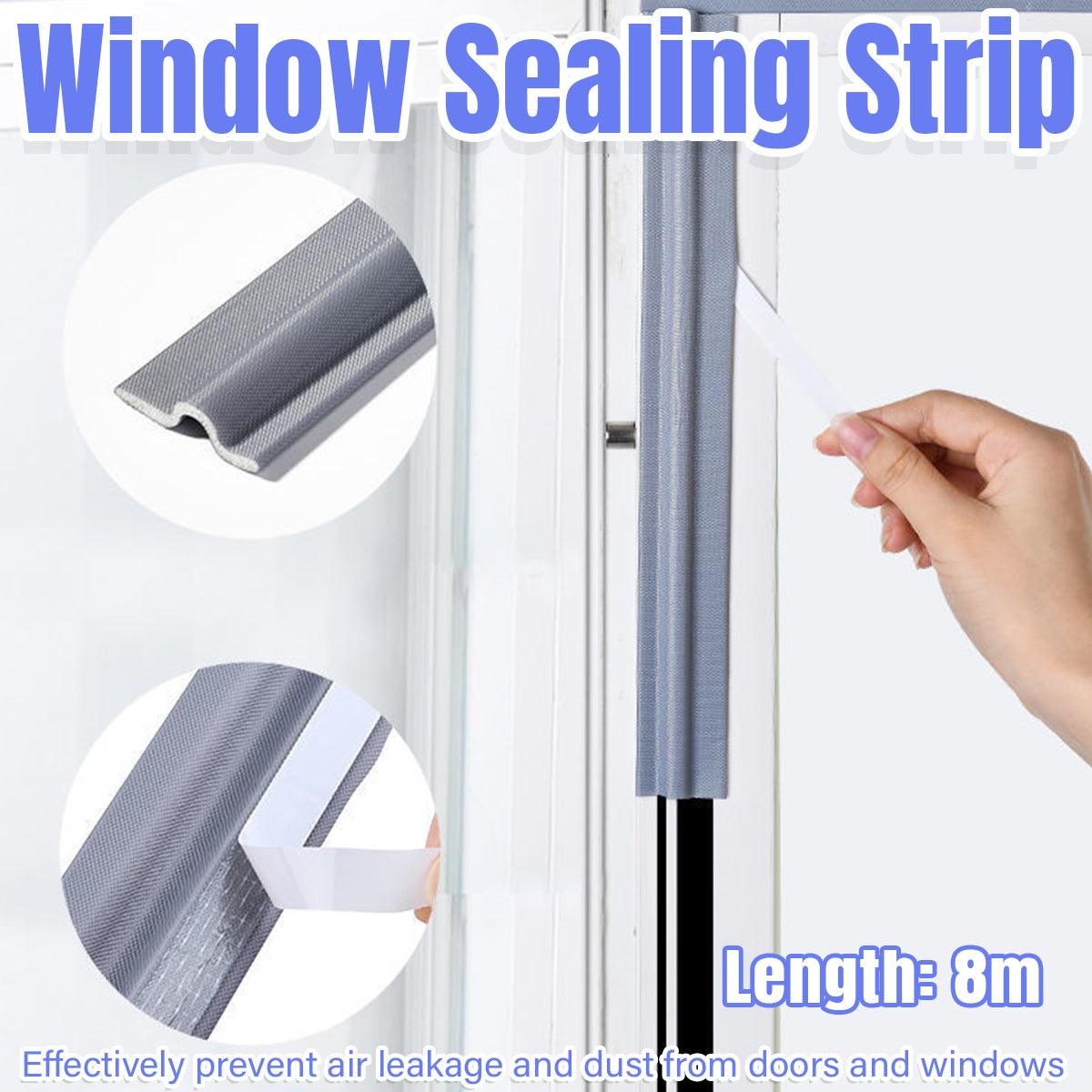 Door Window Sealing Strip Gap Air Leakage Prevention Warmth Insulation Strip V528-SEALING-GREY-8M-143235