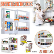 Slide Cabinet Organiser Rack Storage Pantry Kitchen Shelf Spice Jars Can Holder V528-SEASONINGSTORAGEBO-656353