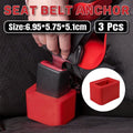 3PCS Vehicle Buckle Insert Slot Lifter Silicone Spacer Block V528-SEAT-BELT-SLOT-3PCS-RED-351107